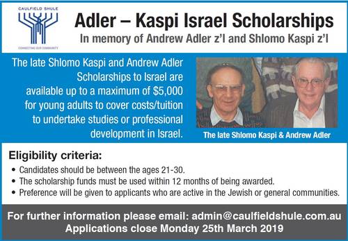 Banner Image for Adler-Kaspi Scholarship
